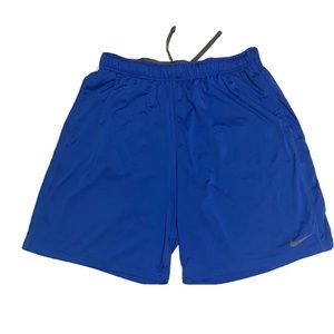 Nike mens shorts size xl athletic dri fit inseam 9 inches inner drawstring blue